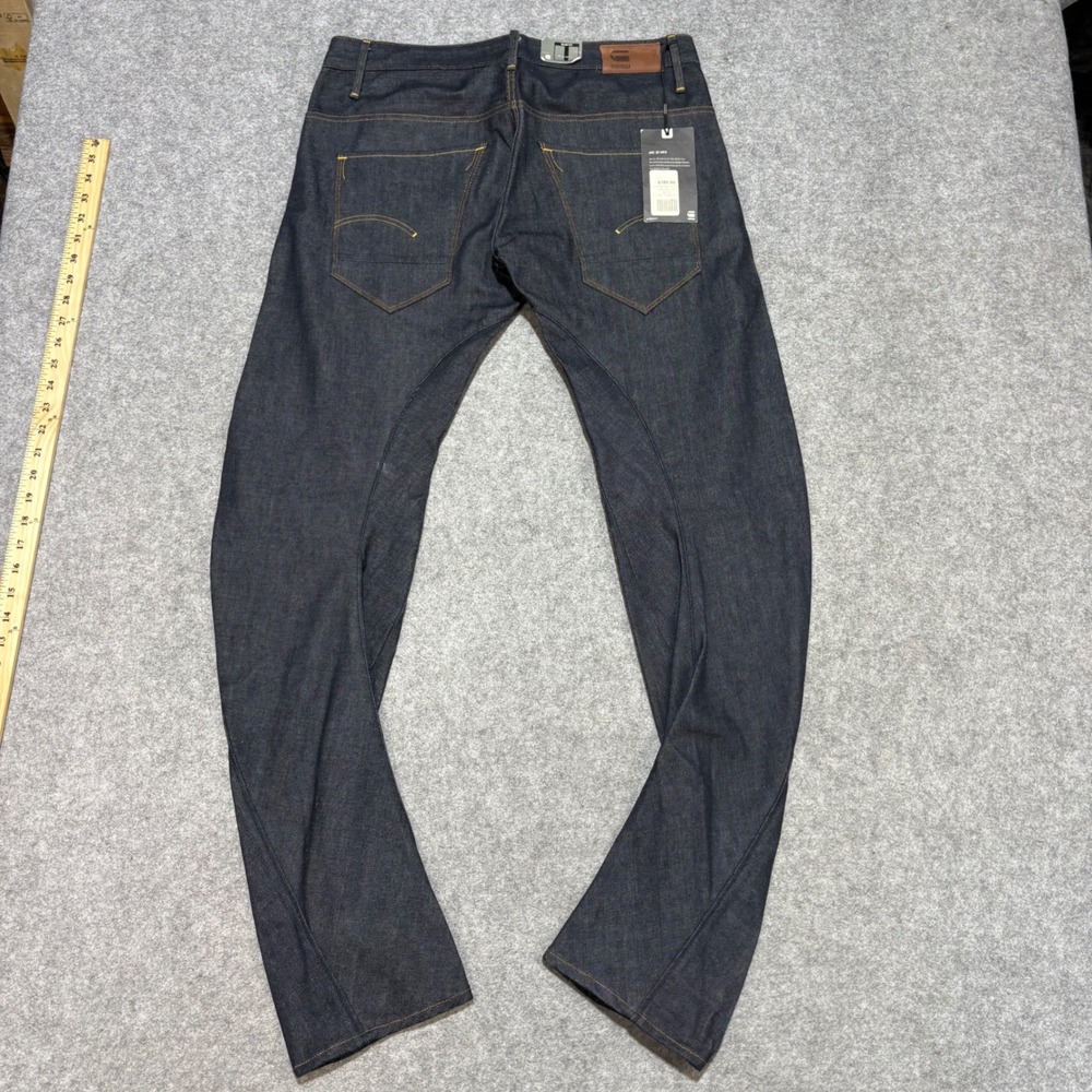 G-Star Raw Arc 3D Slim Fit Jeans Mens 32x34 Raw Black Denim 50891-6017-001 NEW